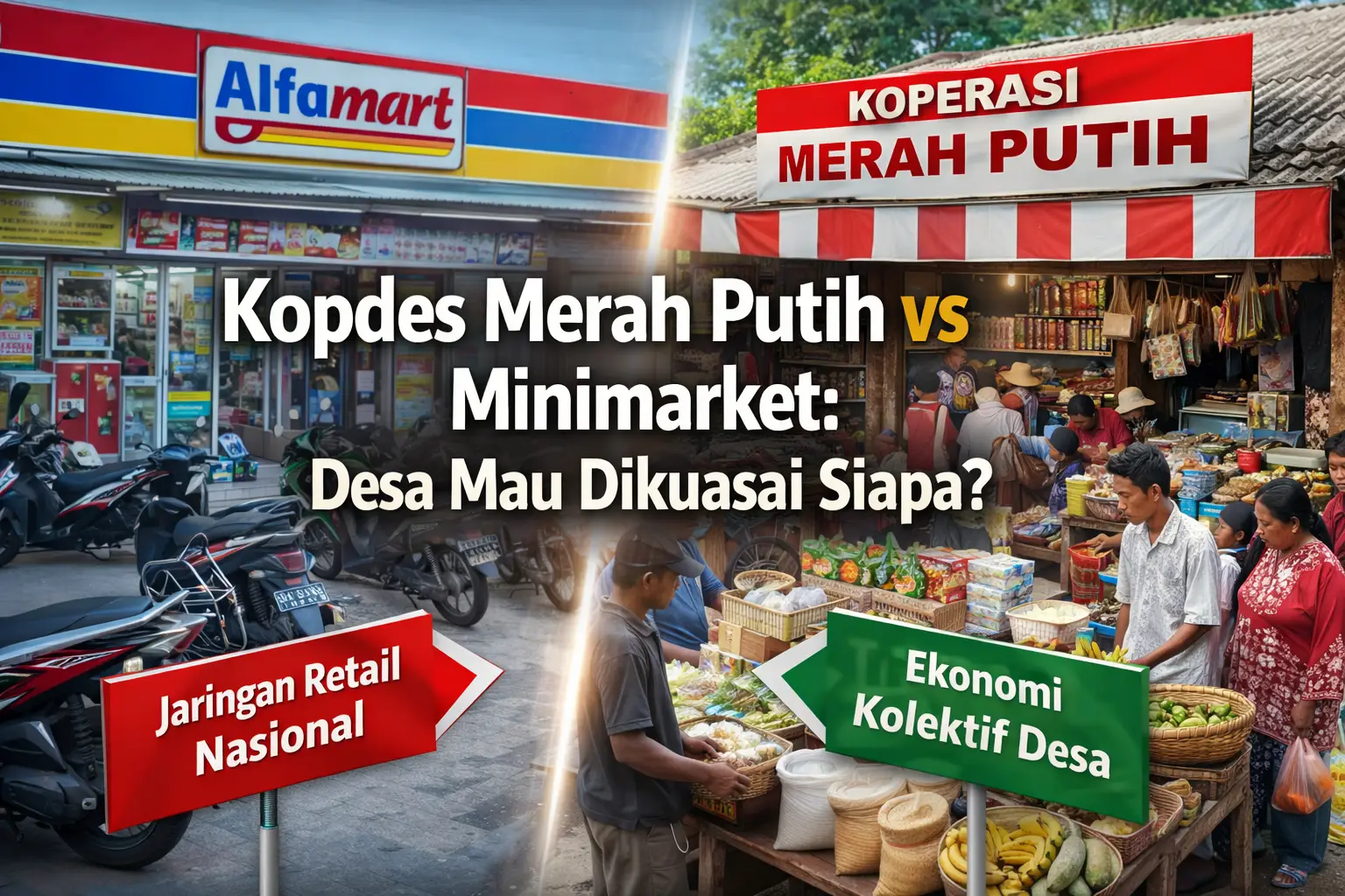 Read more about the article Kopdes Merah Putih vs Minimarket: Desa Mau Dikuasai Siapa?