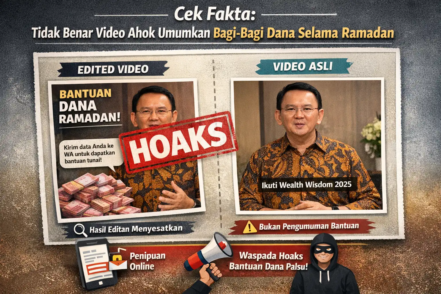 Read more about the article Cek Fakta: Tidak Benar Video Ahok Umumkan Bagi-Bagi Bantuan Dana Selama Bulan Ramadan