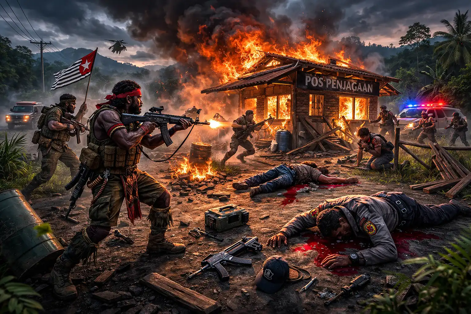 Read more about the article KKB Pimpinan Aibon Kogoya Serang dan Bakar Pos Penjagaan di Nabire, Hingga 2 Orang Tewas