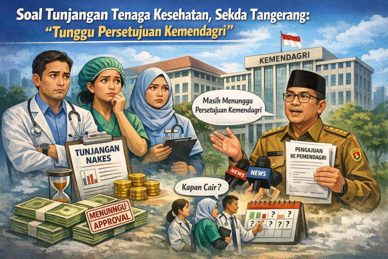 Read more about the article Soal Untuk Tunjangan Tenaga Kesehatan, Sekda Tangerang: Tunggu Persetujuan Kemendagri